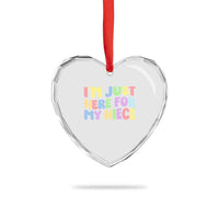 Im Just Here For My Niece Heart Crystal Glass Ornament Gift For Aunt From Niece