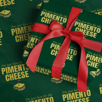 I'm Just Here For The Pimento Cheese Wrapping Paper Roll Funny Golf Foodie