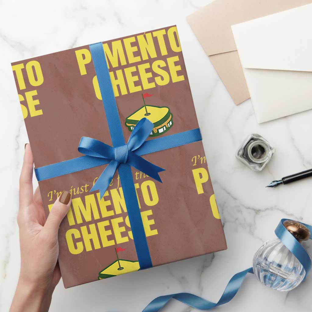 I'm Just Here For The Pimento Cheese Wrapping Paper Roll Funny Golf Foodie