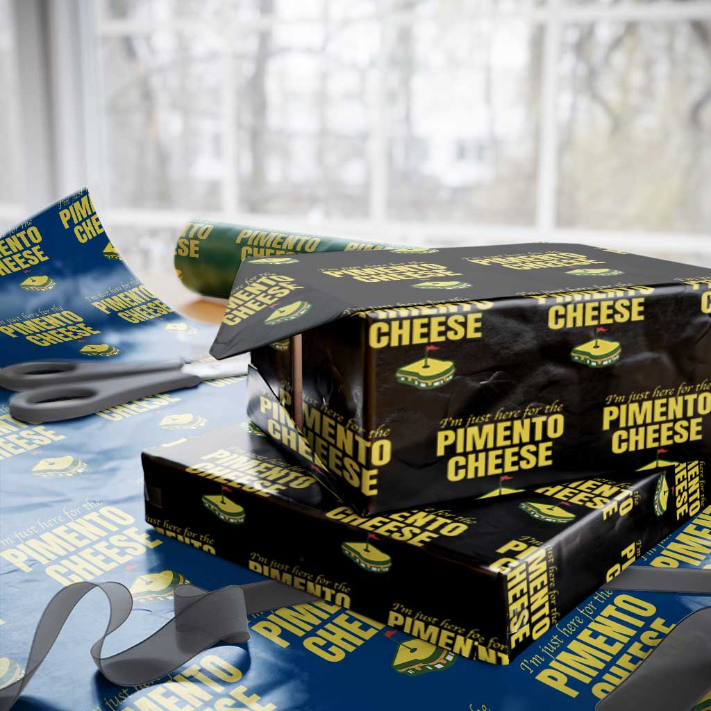 I'm Just Here For The Pimento Cheese Wrapping Paper Roll Funny Golf Foodie