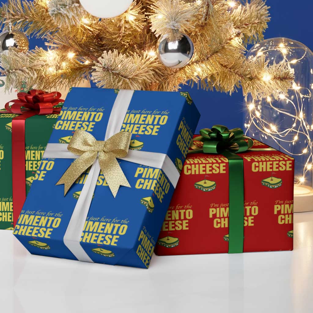 I'm Just Here For The Pimento Cheese Wrapping Paper Roll Funny Golf Foodie