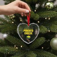 I'm Just Here For The Pimento Cheese Heart Crystal Glass Ornament Funny Golf Foodie