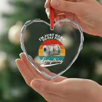 I'm Just Here to Pay for Everything Heart Crystal Glass Ornament Funny Dad Grandpa Joke