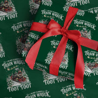 I'm Not Always A Train Wreck Just Kidding Toot Toot Christmas Wrapping Paper Roll North Pole Train - Wonder Print Shop
