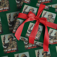 I’m Not Dying For Israel America First Veteran Wrapping Paper Roll Anti Foreign War Military Statement