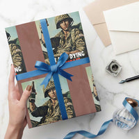 I’m Not Dying For Israel America First Veteran Wrapping Paper Roll Anti Foreign War Military Statement