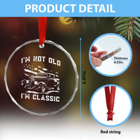 I'm Not Old I'm Classic Crystal Glass Ornament 1932 American Classic Hotrod