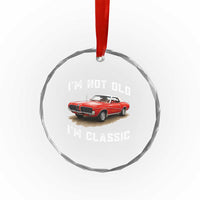 I'm Not Old I'm Classic Crystal Glass Ornament Vintage 1970 Mercury Cougar Hardtop Classic Car Enthusiast
