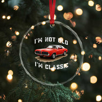 I'm Not Old I'm Classic Crystal Glass Ornament Vintage 1970 Mercury Cougar Hardtop Classic Car Enthusiast