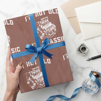 I'm Not Old I'm Classic Wrapping Paper Roll Flathead V8 Engine Silhouette