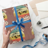 I'm Not Old I'm Classic Wrapping Paper Roll Retro Sports Car Euro Classic