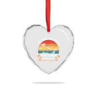 I'm Not Retired Travel Planning Is Hard Work Funny Retirement Vacation Heart Crystal Glass Ornament
