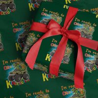 Im Ready To Crush Kindergarten Wrapping Paper Roll Dinosaur Driving Truck Gift - Wonder Print Shop