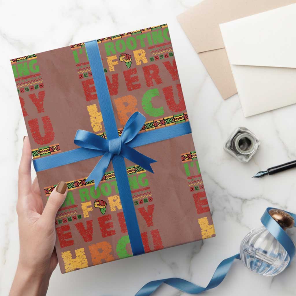 I’m Rooting for Every HBCU Wrapping Paper Roll Pan African Pride College Support Statement
