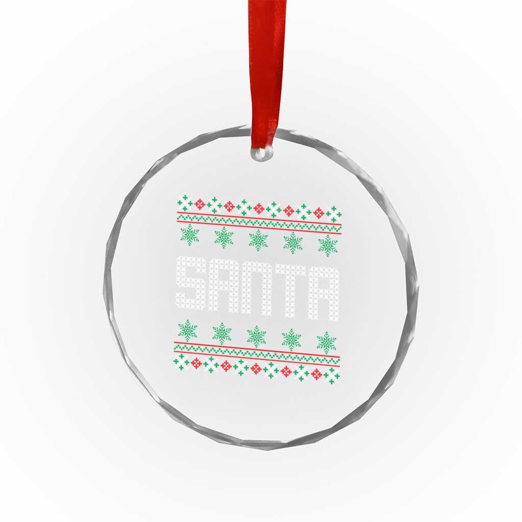 I'm So Good Santa Came Twice Santa Crystal Glass Ornament Funny Ugly Matching Couple Christmas Outfit Pajama - Wonder Print Shop