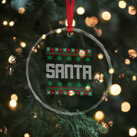 I'm So Good Santa Came Twice Santa Crystal Glass Ornament Funny Ugly Matching Couple Christmas Outfit Pajama - Wonder Print Shop