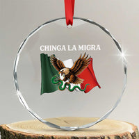 Immigration Rights Protest Crystal Glass Ornament Chinga La Migra Anti Fascism TS14
