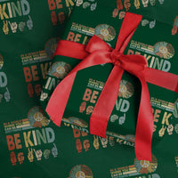 In A World Where You Can Be Anything Be Kind Wrapping Paper Roll Sign Language Retro Peace Sign