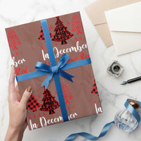 In December We Wear Red Wrapping Paper Roll HIV Awareness Christmas Ribbon Tree Gift - Wonder Print Shop