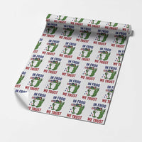 In Frog We Trust Wrapping Paper Roll Patriotic Portland Frogs Protest - Wonder Print Shop