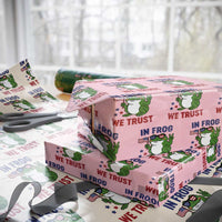 In Frog We Trust Wrapping Paper Roll Patriotic Portland Frogs Protest - Wonder Print Shop