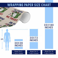 In Frog We Trust Wrapping Paper Roll Patriotic Portland Frogs Protest - Wonder Print Shop