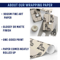 In May We Wear Black Wrapping Paper Roll Skin Cancer Support Gift For Her