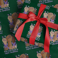 In May We Wear Purple Lupus Awareness Wrapping Paper Roll Purple Ribbon