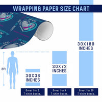 In Memory of My Son Suicide Awareness Wrapping Paper Roll Teal and Purple Ribbon Remembrance Gift