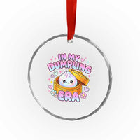 In My Dumpling Era Kawaii Pastel Graphic Crystal Glass Ornament Retro Groovy Glitter Bao Steamer Basket