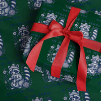 In My Feral Knitting Era Wrapping Paper Roll Raccoon Yarn Lover - Wonder Print Shop