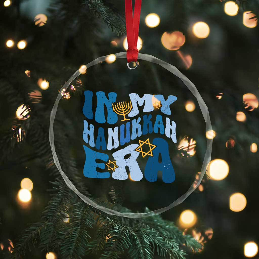 In My Hanukkah Era Crystal Glass Ornament Groovy Chanukkah Jewish TS09