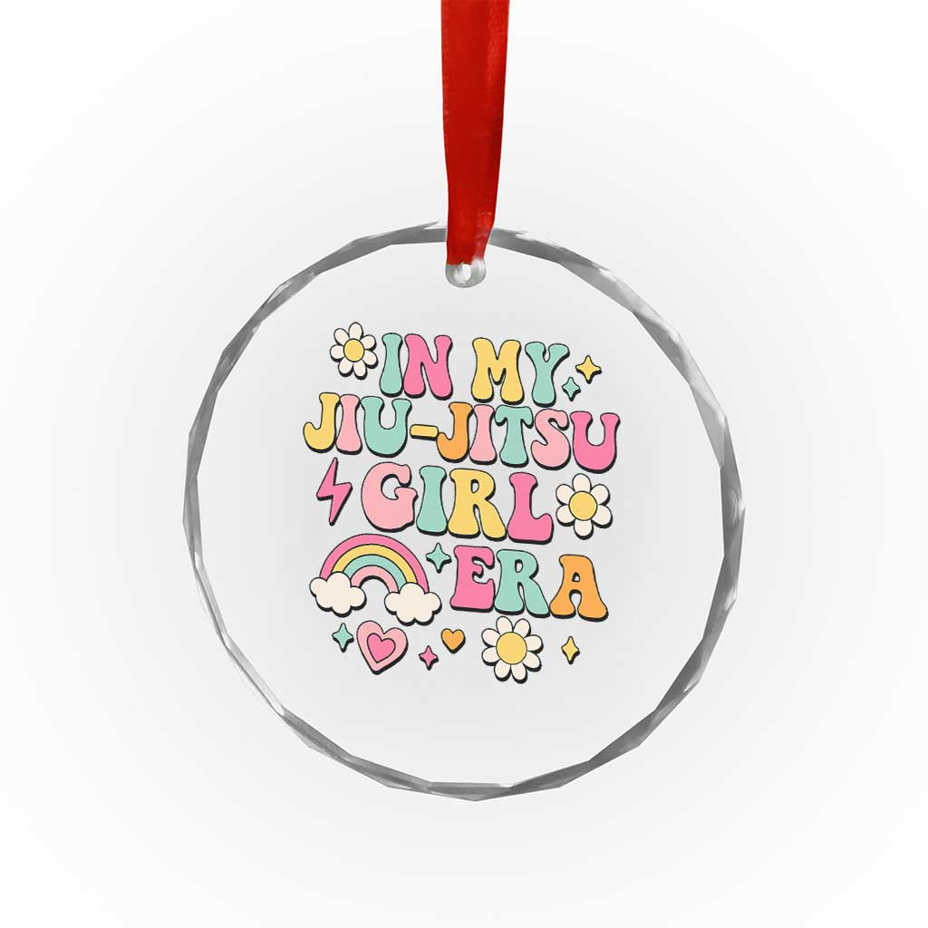 In My Jiu Jitsu Girl Era Crystal Glass Ornament Retro Groovy BJJ Girls - Wonder Print Shop
