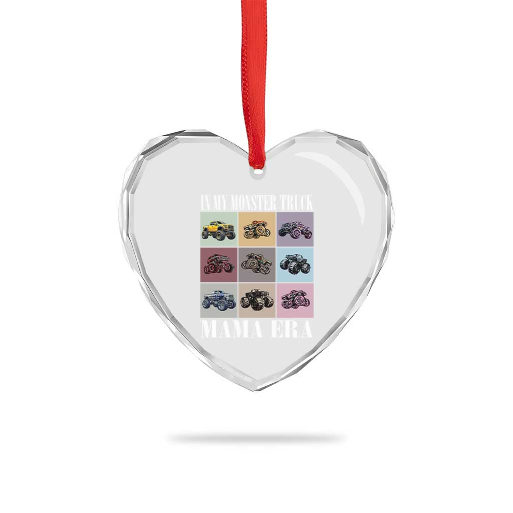 In My Monster Truck Mama Era Heart Crystal Glass Ornament
