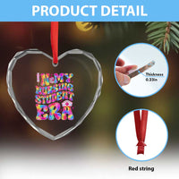 In My Nursing Student Era Heart Crystal Glass Ornament Future Nurse Gift