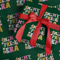 In My Pre-K Era Wrapping Paper Roll Girl Back To School Cute PreSchool Teacher - Wonder Print Shop