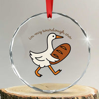 In My Sourdough Era Crystal Glass Ornament Funny Silly Goose Sourdough - Wonder Print Shop
