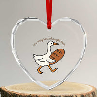 In My Sourdough Era Heart Crystal Glass Ornament Funny Silly Goose Sourdough - Wonder Print Shop