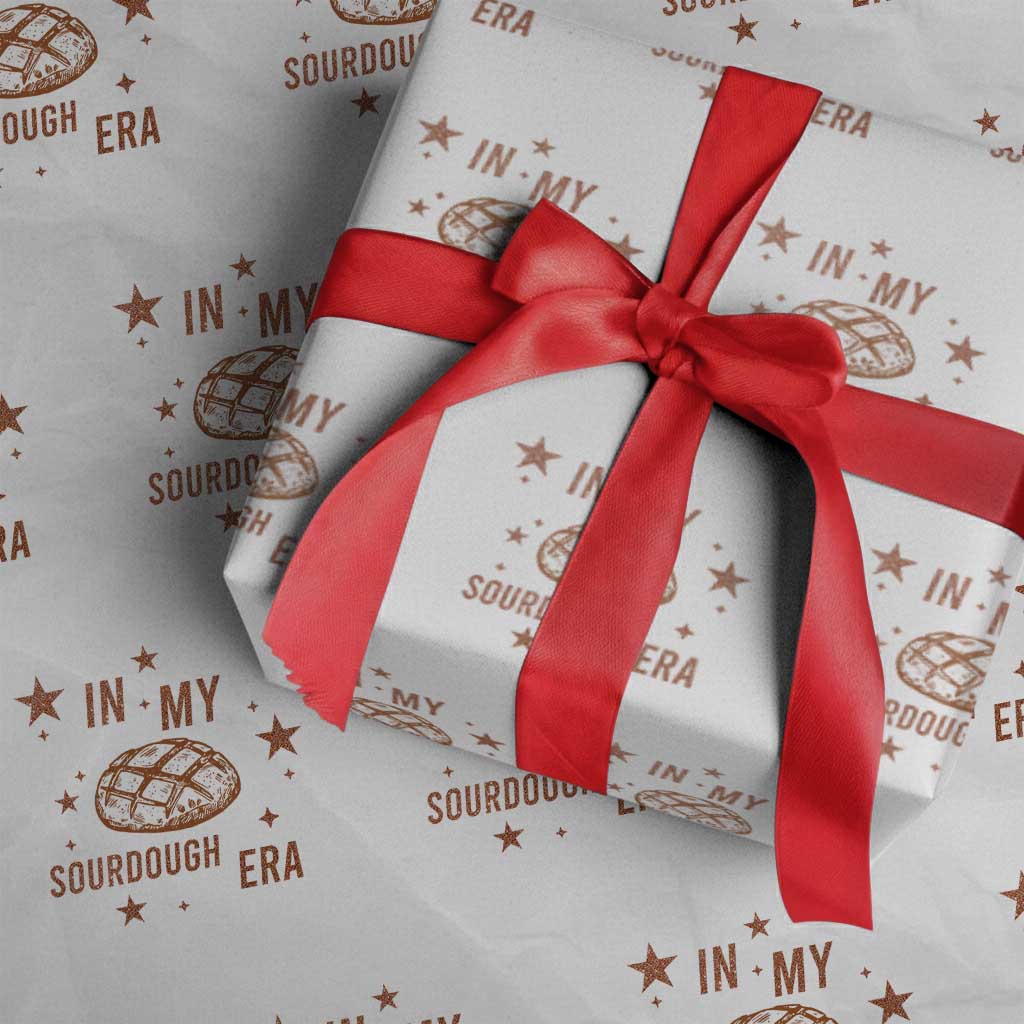 In My Sourdough Era Wrapping Paper Roll Funny Baking Bread Lover - Wonder Print Shop