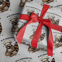 In My Sourdough Era Wrapping Paper Roll Funny Raccoon Baker - Wonder Print Shop