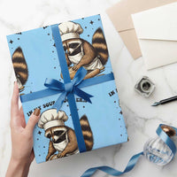 In My Sourdough Era Wrapping Paper Roll Funny Raccoon Baker - Wonder Print Shop