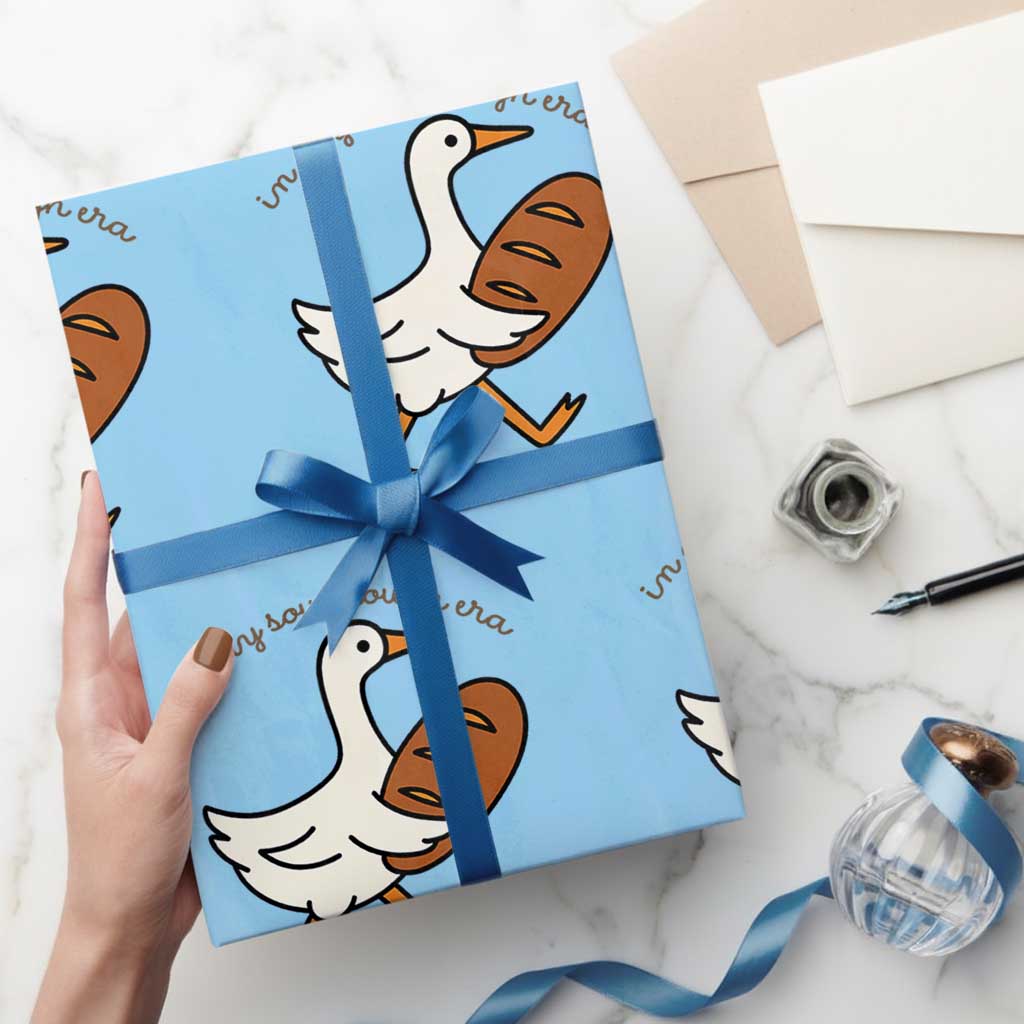 In My Sourdough Era Wrapping Paper Roll Funny Silly Goose Sourdough - Wonder Print Shop