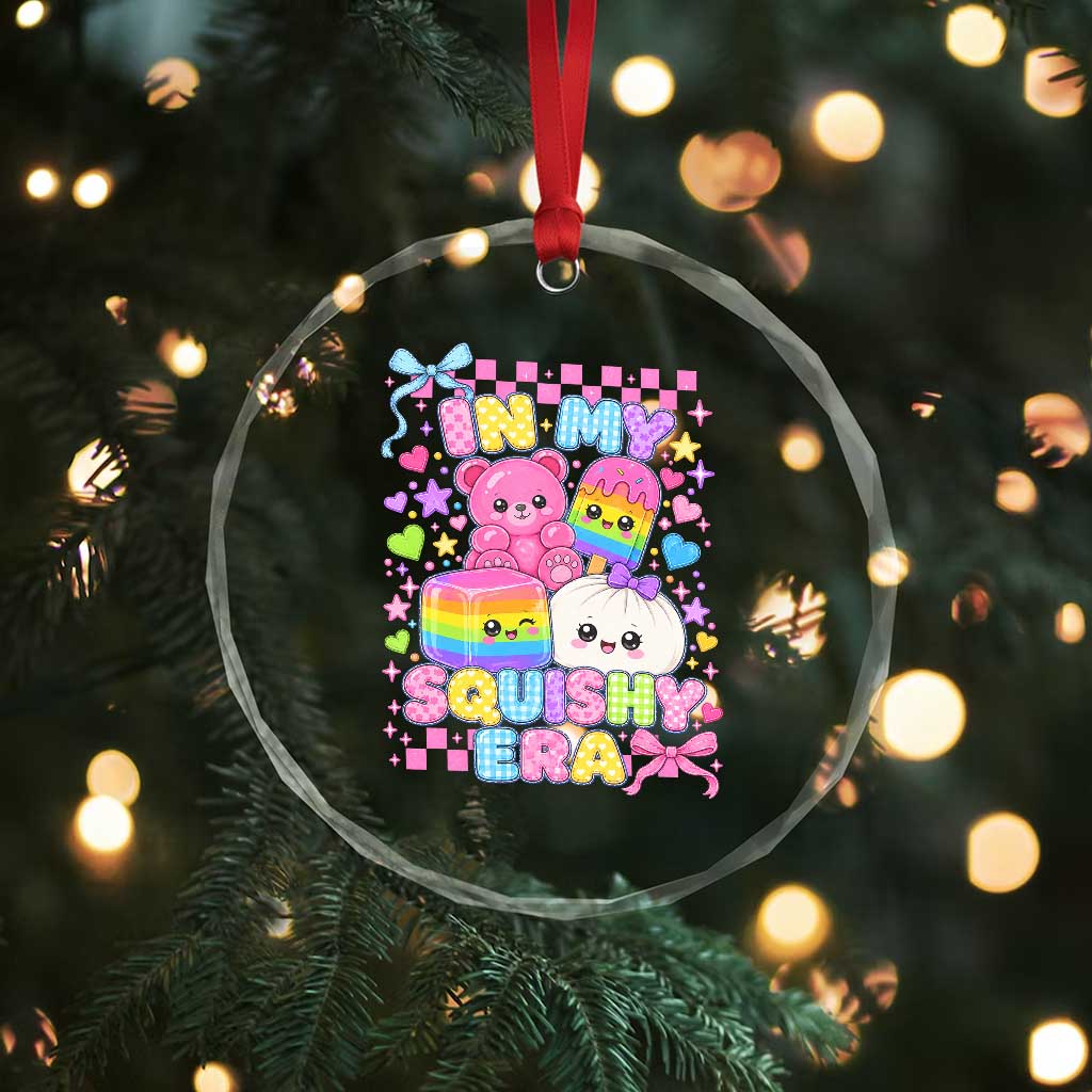 In My Squishy Era Crystal Glass Ornament Cute Kawaii Pastel Dumpling Graphic