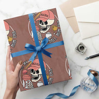 In My T-Ball Mom Era Skeleton Wrapping Paper Roll Baseball Mother's Day - Wonder Print Shop