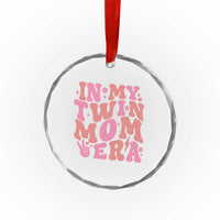 In My Twin Mom Era Crystal Glass Ornament Funny Mama Twin Pregnancy Announcement