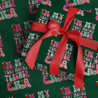 In My Very Merry Teacher Era Xmas Groovy Christmas Wrapping Paper Roll