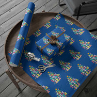 In My Very Merry Teacher Era Xmas Groovy Christmas Tree Wrapping Paper Roll