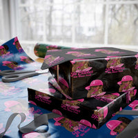 In October We Wear Pink Wrapping Paper Roll Black Women Breast Cancer Awareness - Wonder Print Shop