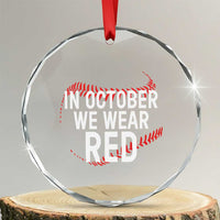 In October We Wear Red Crystal Glass Ornament Philadelphia Baseball Phillies - Wonder Print Shop