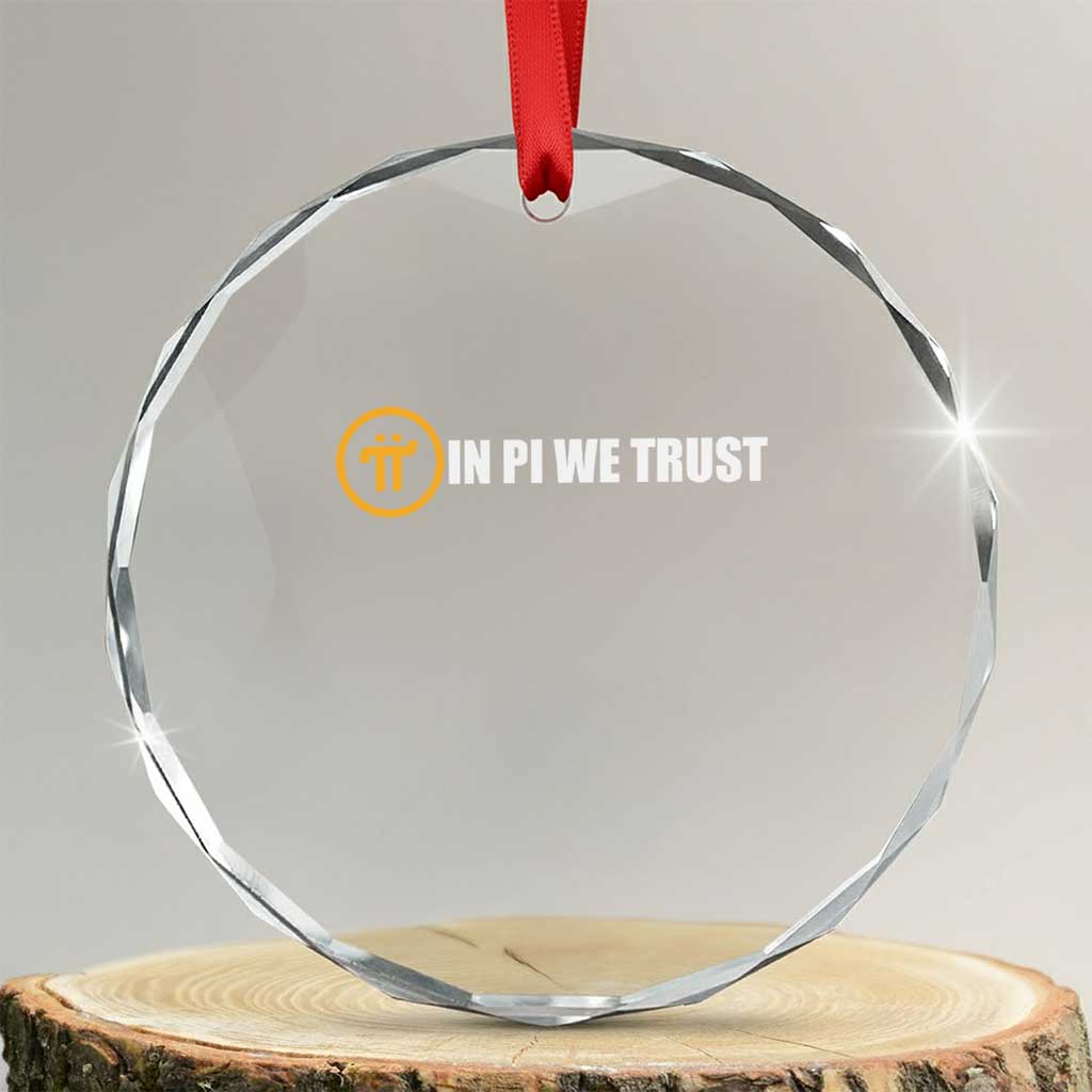 In Pi We Trust Cryptocurrency Crystal Glass Ornament Crypto Coins Blockchain Mining - Wonder Print Shop